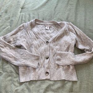 Sincerely Jules - Light Gray Cable Knit Cardigan